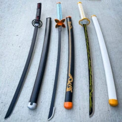 41" Demon Slayer Sword Bamboo Wooden Blade Katana Samurai Cosplay For Anime