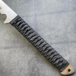 26" Silver Full Tang Ninja Machete Sword Tactical Fixed Blade Katana W/ Sheath 8 26" Silver Full Tang Ninja Machete Sword Tactical Fixed Blade Katana W/ Sheath -BLADE ADDICT Sales IMG 1187 3