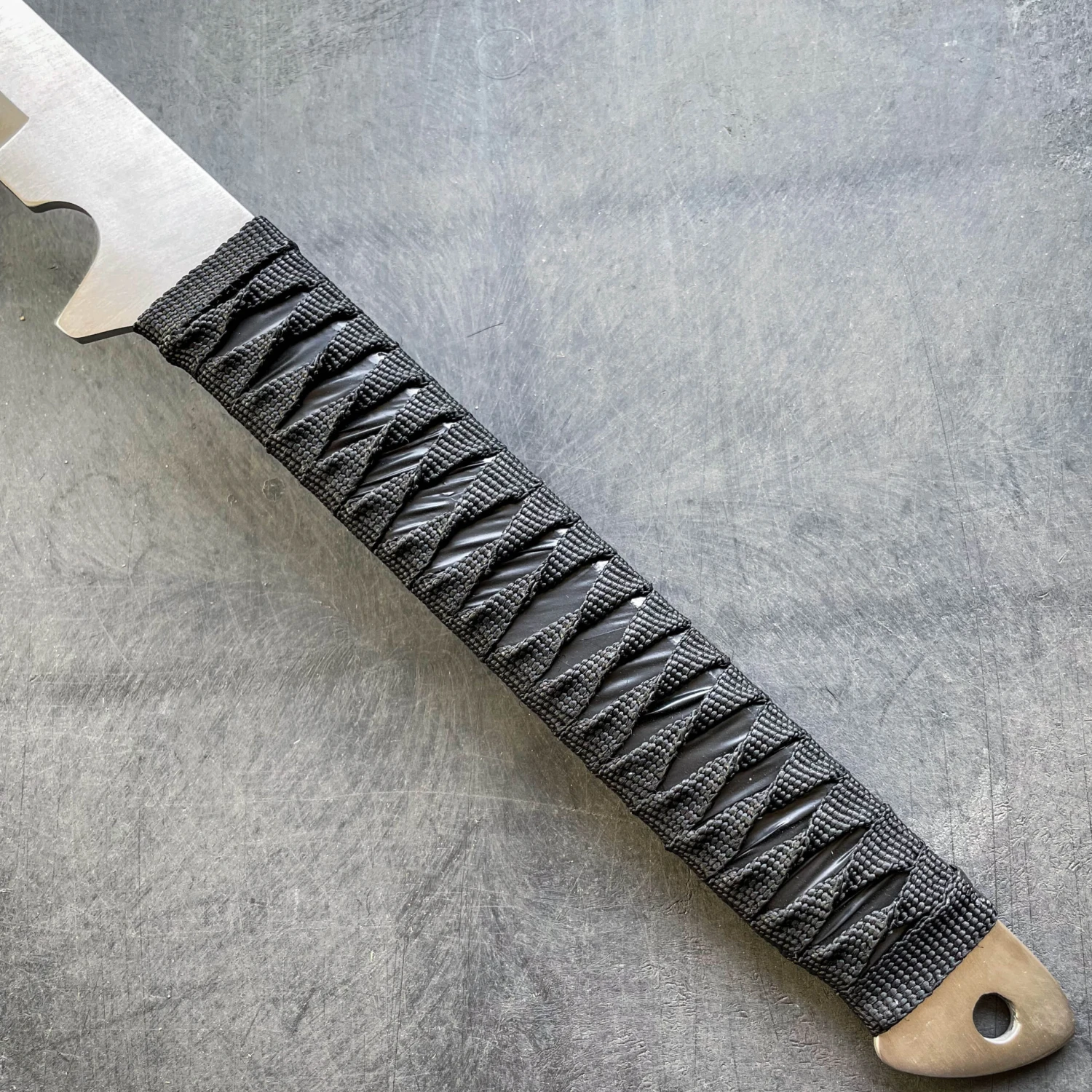 26" Silver Full Tang Ninja Machete Sword Tactical Fixed Blade Katana W/ Sheath 5 26" Silver Full Tang Ninja Machete Sword Tactical Fixed Blade Katana W/ Sheath - Image 3