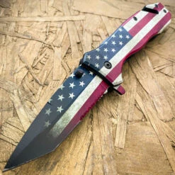 8" Military Tactical USA Flag Spring Assisted Folding Rescue Pocket Knife 9 8" Military Tactical USA Flag Spring Assisted Folding Rescue Pocket Knife -BLADE ADDICT Sales IMG 2245 31102.1677191863