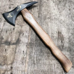 18" Skull Throwing Axe Wood Handle W/ Sheath -BLADE ADDICT Sales IMG 2907