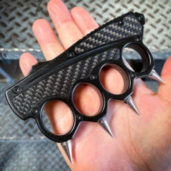 Spiked Chaos Knuckle OTF Knife -BLADE ADDICT Sales IMG 3904
