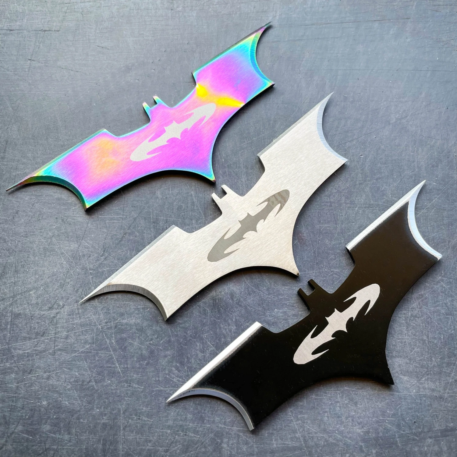 3PC Multi Color Bat Throwing Knives 3 3PC Multi Color Bat Throwing Knives
