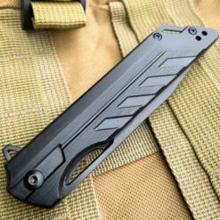 TAC-FORCE Military Tanto Pocket Knife Black -BLADE ADDICT Sales IMG 4450 87524.1687985034
