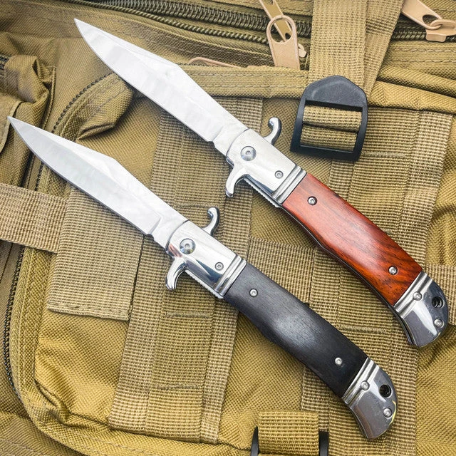 Gentleman's Wood Auto Pocket Knife 4 Gentleman's Wood Auto Pocket Knife - Image 2