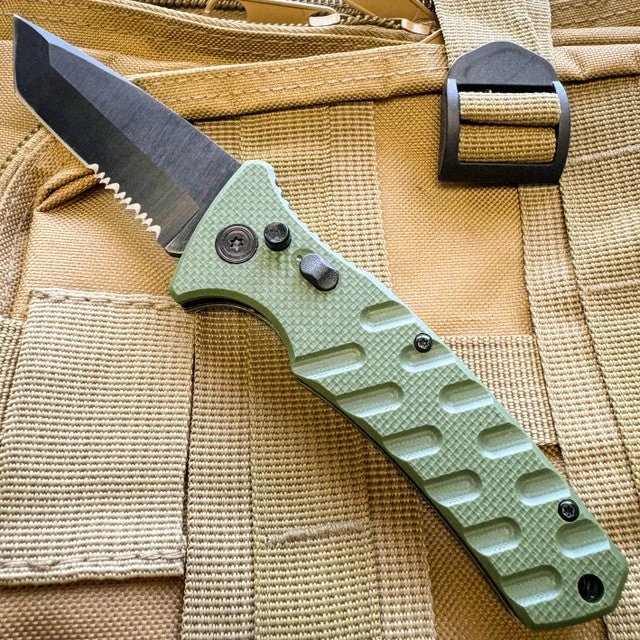 Atom Automatic Switchblade Knife Green 4 Atom Automatic Switchblade Knife Green - Image 2