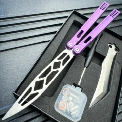 Archit Butterfly Knife Balisong Trainer Dull + Live Blade Set + Tools -BLADE ADDICT Sales IMG 6908