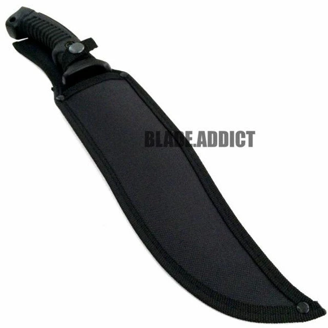15.5" Black HUNTING SURVIVAL FIXED BLADE MACHETE Tactical Knife 6 15.5" Black HUNTING SURVIVAL FIXED BLADE MACHETE Tactical Knife - Image 4
