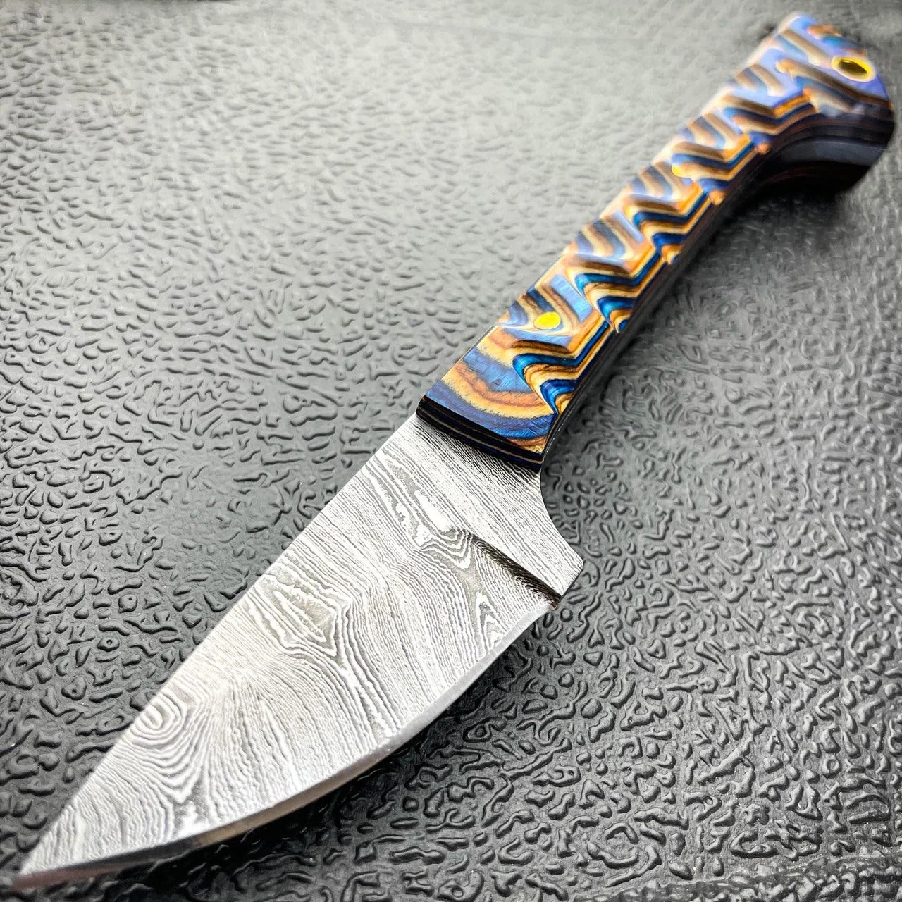 6.6" Damascus Survival Fixed Blade Hunting PRIDEFUL FANG CAPING Skinner Knife 3 6.6" Damascus Survival Fixed Blade Hunting PRIDEFUL FANG CAPING Skinner Knife