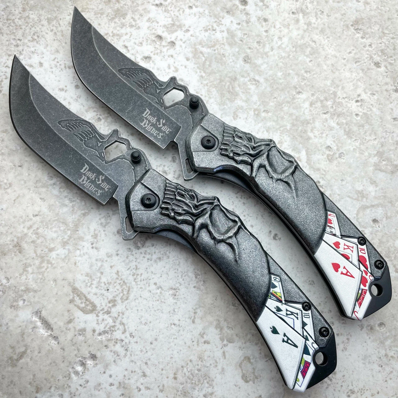 8.4" Dark Side Blades Royal Flush Spring Assisted Open Folding Pocket Knife 8 8.4" Dark Side Blades Royal Flush Spring Assisted Open Folding Pocket Knife - Image 6
