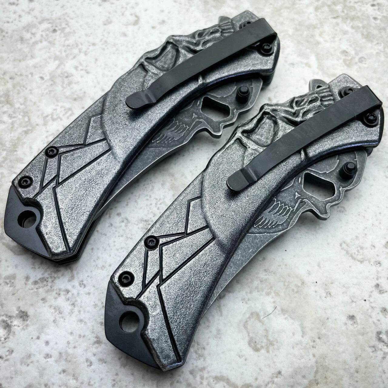 8.4" Dark Side Blades Royal Flush Spring Assisted Open Folding Pocket Knife 4 8.4" Dark Side Blades Royal Flush Spring Assisted Open Folding Pocket Knife - Image 2