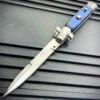 8.75" Italian Stiletto Switch Blade Pocket Knife Blue -BLADE ADDICT Sales IMG 8118 2 62624.1656561199.1280.1280