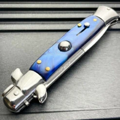 8.75" Italian Stiletto Switch Blade Pocket Knife Blue 9 8.75" Italian Stiletto Switch Blade Pocket Knife Blue -BLADE ADDICT Sales IMG 8120 80923.1656561195.1280.1280