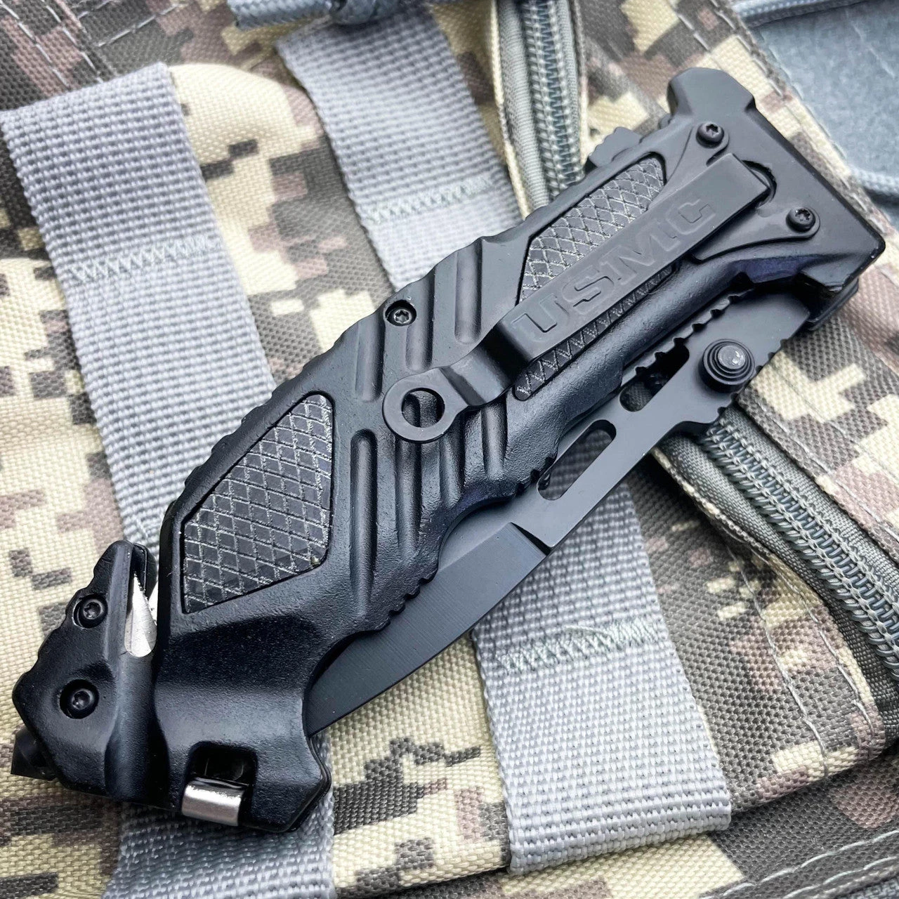 8.5" Officially Licensed USMC Marines Rescue Spring Assisted Pocket Knife 4 8.5" Officially Licensed USMC Marines Rescue Spring Assisted Pocket Knife - Image 2