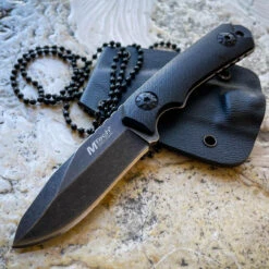 4.75" M-TECH Military Tactical Fixed Blade Combat Neck Knife W/ Chained Sheath -BLADE ADDICT Sales IMG 8325 2 06926