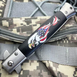 9" Eagle American USA Flag Tactical Spring Assisted Folding Pocket Knife Blade 8 9" Eagle American USA Flag Tactical Spring Assisted Folding Pocket Knife Blade -BLADE ADDICT Sales IMG 8742 22938
