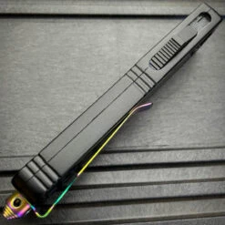 Rainbow Etched Blade W/ Carbon Fiber Handle -BLADE ADDICT Sales IMG 9277 71440