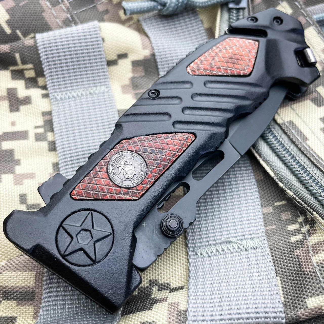 8.5" Officially Licensed USMC Marines Pocket Knife 5 8.5" Officially Licensed USMC Marines Pocket Knife - Image 3