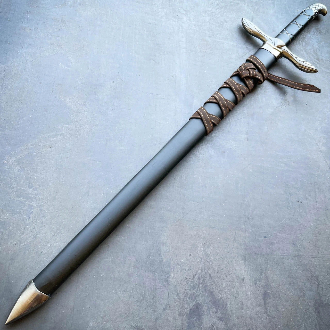 23" Templar Crusader Medieval Sword Scabbard Historical Fantasy 4 23" Templar Crusader Medieval Sword Scabbard Historical Fantasy - Image 2