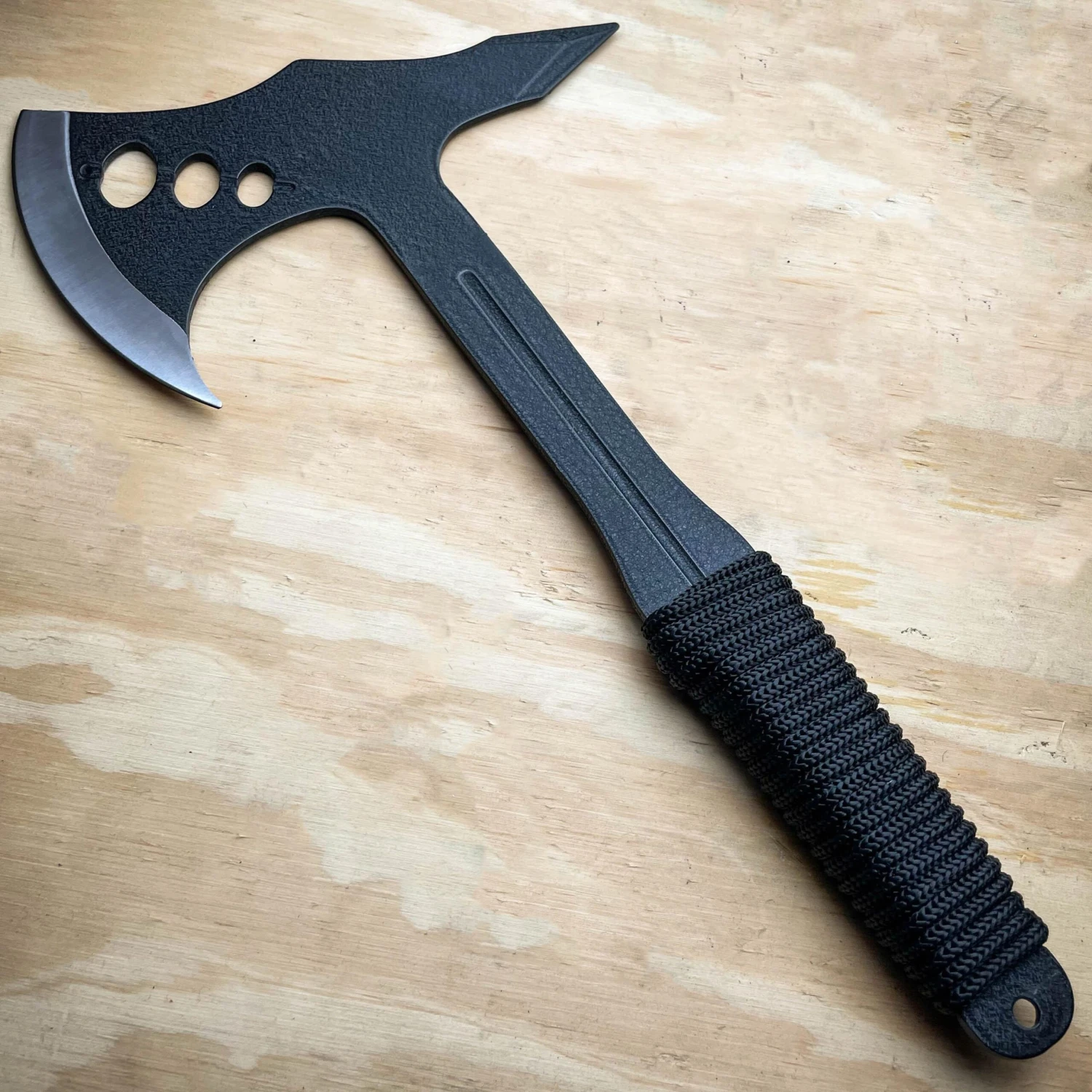 14" Black Tactical Tomahawk Axe Full Tang Outdoor Hunting Camping Hatchet NEW 4 14" Black Tactical Tomahawk Axe Full Tang Outdoor Hunting Camping Hatchet NEW - Image 2