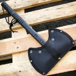15.5" Black Tactical Axe Double Blade Head Tomahawk Hatchet Throwing Knife Blade -BLADE ADDICT Sales blade addict axes 15 5 black tactical axe double blade head tomahawk hatchet throwing knife blade 15507006128216