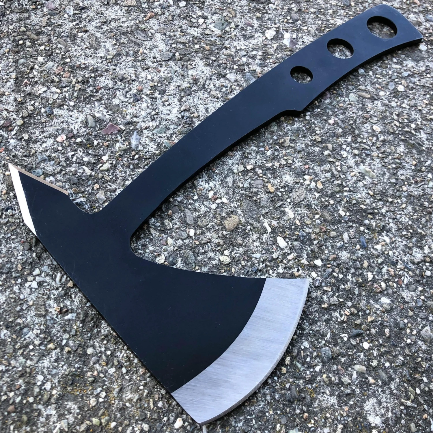 2 PC Black Tactical Axe TWIN Double Blade Head Tomahawk Hatchet Throwing Knife 6 2 PC Black Tactical Axe TWIN Double Blade Head Tomahawk Hatchet Throwing Knife - Image 4