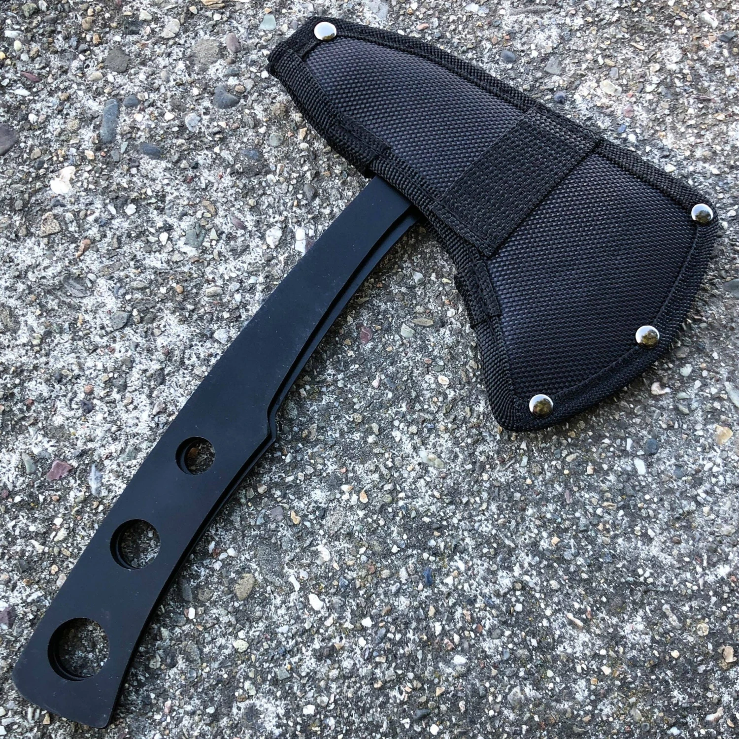 2 PC Black Tactical Axe TWIN Double Blade Head Tomahawk Hatchet Throwing Knife 9 2 PC Black Tactical Axe TWIN Double Blade Head Tomahawk Hatchet Throwing Knife - Image 7