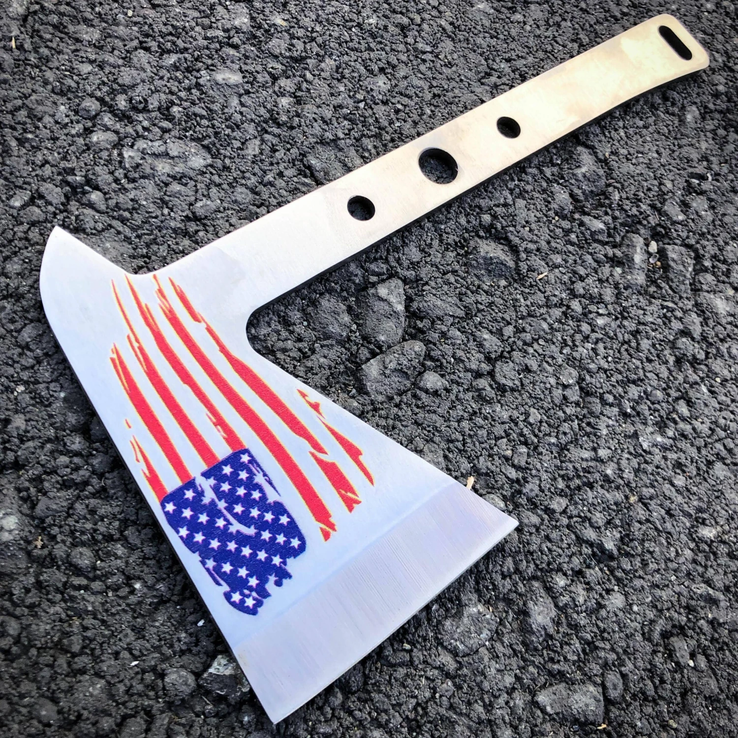 2 PC SILVER Tactical Axe TWIN Double USA FLAG Tomahawk Hatchet Throwing Knife 8 2 PC SILVER Tactical Axe TWIN Double USA FLAG Tomahawk Hatchet Throwing Knife - Image 6