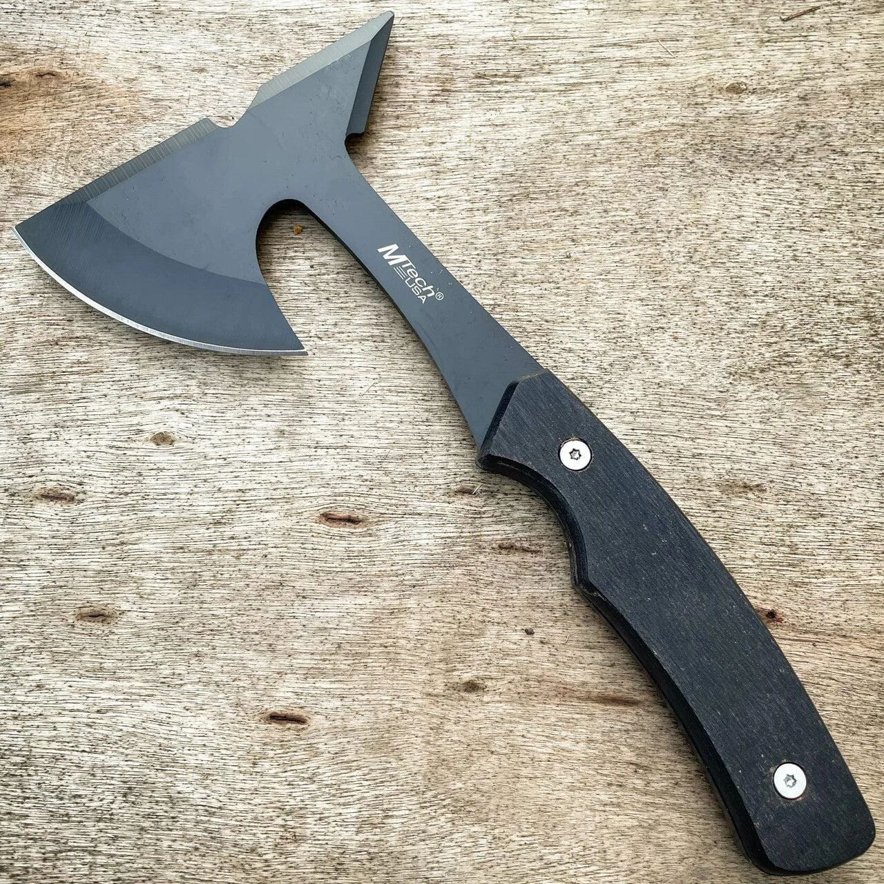 9" Black Tomahawk Fixed Blade Throwing Axe 4 9" Black Tomahawk Fixed Blade Throwing Axe - Image 2