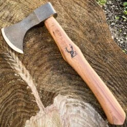 High Carbon Steel Outdoor Camping HATCHET TOMAHAWK AXE W Brown Wood Handle -BLADE ADDICT Sales blade addict axes high carbon steel outdoor camping hatchet tomahawk axe w brown wood handle 24411781988551