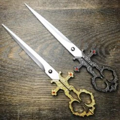10" Medieval Renaissance Scissors Bodice Dirk Dagger Knife Fixed Blade -BLADE ADDICT Sales blade addict best sellers 10 medieval renaissance scissors bodice dirk dagger knife fixed blade 15400385216600