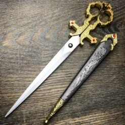 10" Medieval Renaissance Scissors Bodice Dirk Dagger Knife Fixed Blade -BLADE ADDICT Sales blade addict best sellers 10 medieval renaissance scissors bodice dirk dagger knife fixed blade 15400385478744