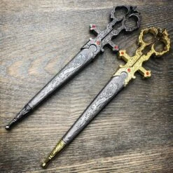 10" Medieval Renaissance Scissors Bodice Dirk Dagger Knife Fixed Blade -BLADE ADDICT Sales blade addict best sellers 10 medieval renaissance scissors bodice dirk dagger knife fixed blade 15400385740888