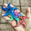3 PC Set Ninja Throwing Stars Anime Shuriken Knife CurveBlade Five-Sided