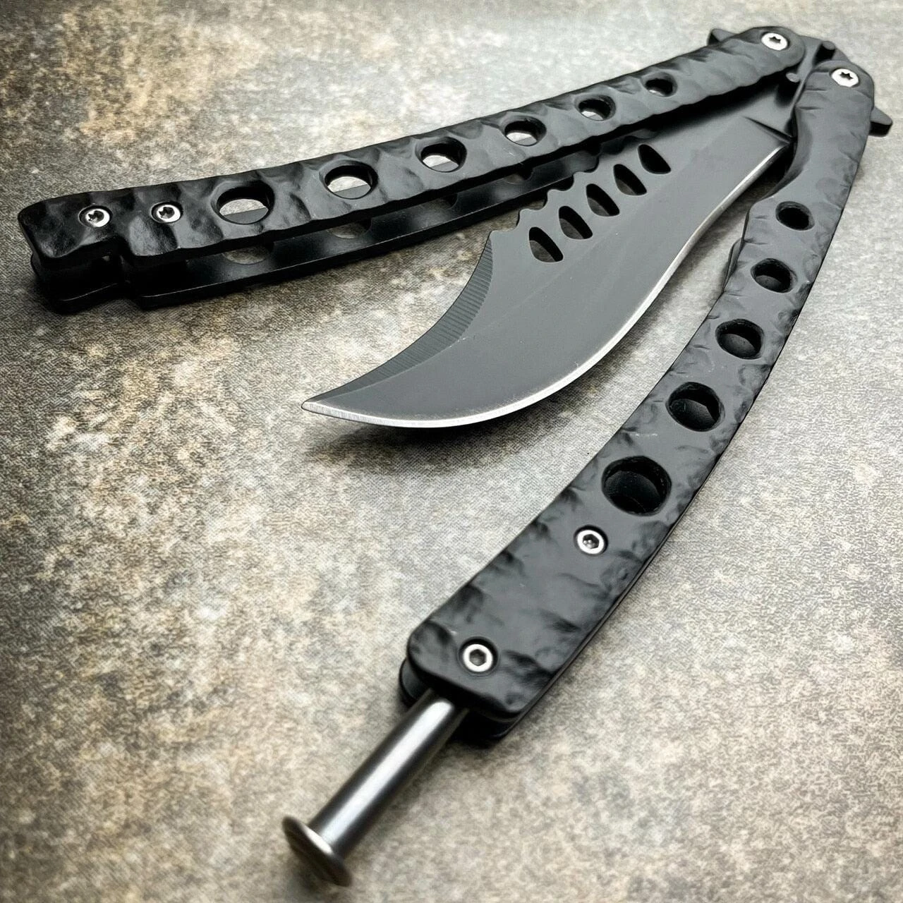 9" The Predator Curved Blade Balisong 12 9" The Predator Curved Blade Balisong - Image 10