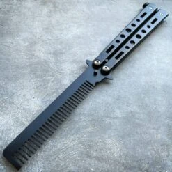 Practice BALISONG METAL BUTTERFLY Assorted Trainer Knife BLADE Comb Brush NEW 22 Practice BALISONG METAL BUTTERFLY Assorted Trainer Knife BLADE Comb Brush NEW -BLADE ADDICT Sales blade addict butterfly knife black comb blade practice balisong metal butterfly assorted trainer knife blade comb brush new 28560320037063