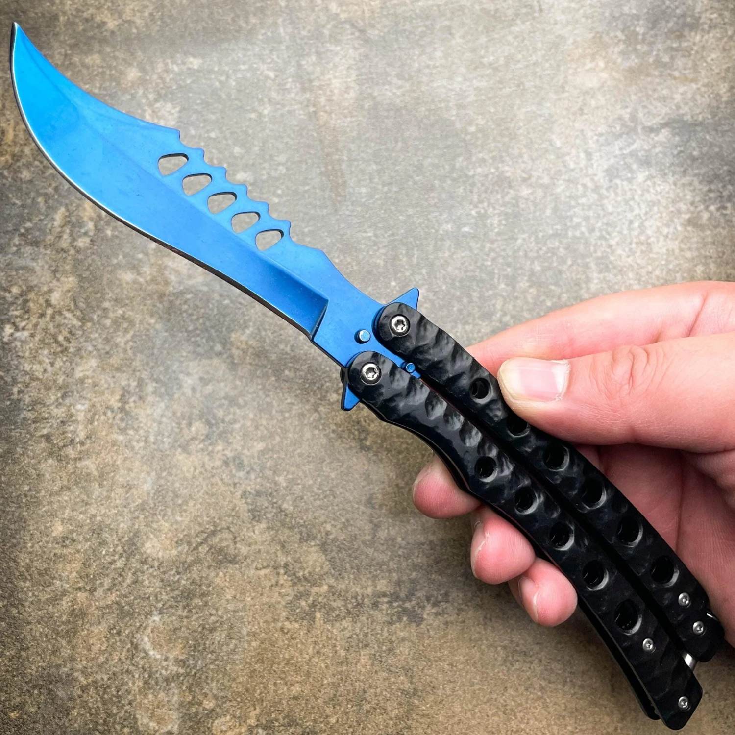 9" The Predator Curved Blade Balisong 16 9" The Predator Curved Blade Balisong - Image 14