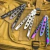 Butterfly Balisong Trainer Knife Training Dull Tool Stainless Metal Practice NEW 2 Butterfly Balisong Trainer Knife Training Dull Tool Stainless Metal Practice NEW -BLADE ADDICT Sales blade addict butterfly knife butterfly balisong trainer knife training dull tool stainless metal practice new 15507334004824