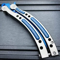 CSGO Blue Butterfly Slaughter BALISONG Trainer Knife Upgraded 10 CSGO Blue Butterfly Slaughter BALISONG Trainer Knife Upgraded -BLADE ADDICT Sales blade addict butterfly knife csgo blue butterfly slaughter balisong trainer knife upgraded 36930515960022
