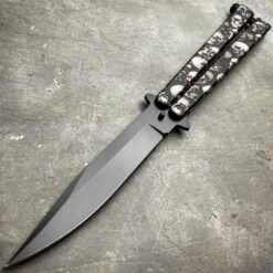 IKONIC Tactical Balisong Butterfly Knife NEW -BLADE ADDICT Sales blade addict butterfly knife grey skull camo ikonic tactical balisong butterfly knife new 23017375695047