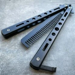 Practice BALISONG METAL BUTTERFLY Assorted Trainer Knife BLADE Comb Brush NEW 21 Practice BALISONG METAL BUTTERFLY Assorted Trainer Knife BLADE Comb Brush NEW -BLADE ADDICT Sales blade addict butterfly knife practice balisong metal butterfly assorted trainer knife blade comb brush new 28560315941063