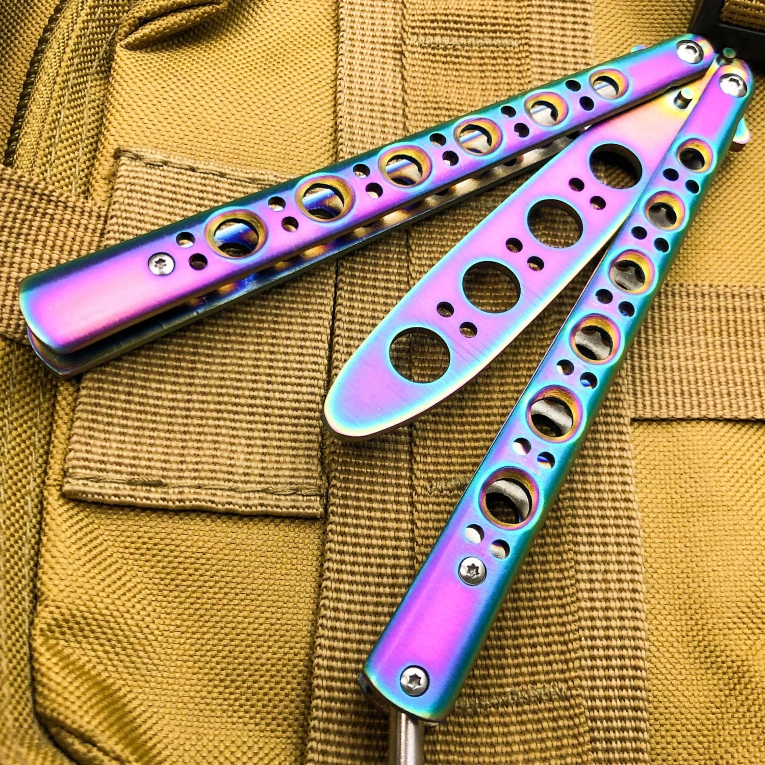 Butterfly Balisong Trainer Knife Training Dull Tool Stainless Metal Practice NEW 8 Butterfly Balisong Trainer Knife Training Dull Tool Stainless Metal Practice NEW - Image 6