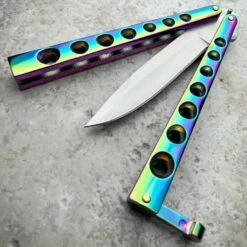 Helix Butterfly Balisong Knife 28 Helix Butterfly Balisong Knife -BLADE ADDICT Sales blade addict butterfly knife rainbow helix butterfly balisong knife 28720709271751