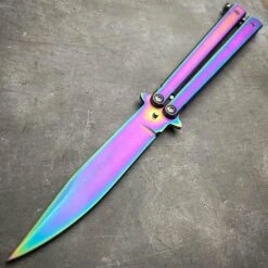 IKONIC Tactical Balisong Butterfly Knife NEW -BLADE ADDICT Sales blade addict butterfly knife rainbow ikonic tactical balisong butterfly knife new 23017375432903