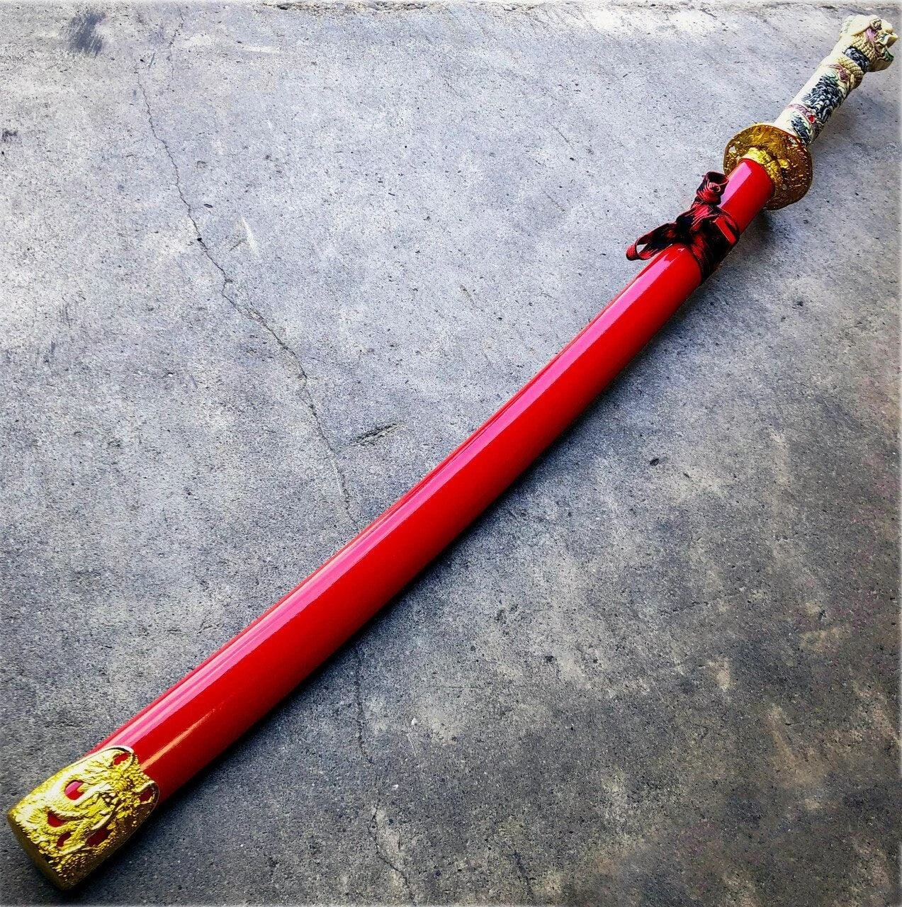 40" Red Dragon SAMURAI NINJA Bushido KATANA Japanese Sword 8 40" Red Dragon SAMURAI NINJA Bushido KATANA Japanese Sword - Image 6