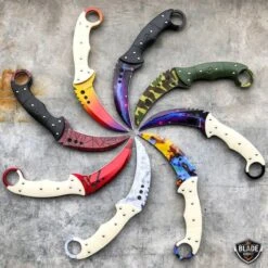 8.5" CSGO Talon Fixed Blade Counter Strike Karambit Claw Knife -BLADE ADDICT Sales blade addict csgo 8 5 csgo talon fixed blade counter strike karambit claw knife 15400419950680