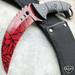8.5" CSGO Talon Fixed Blade Counter Strike Karambit Claw Knife -BLADE ADDICT Sales blade addict csgo crimson web 8 5 csgo talon fixed blade counter strike karambit claw knife 28720658284743