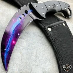 8.5" CSGO Talon Fixed Blade Counter Strike Karambit Claw Knife -BLADE ADDICT Sales blade addict csgo galaxy black 8 5 csgo talon fixed blade counter strike karambit claw knife 28720662020295