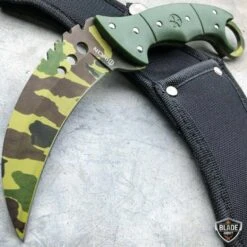 8.5" CSGO Talon Fixed Blade Counter Strike Karambit Claw Knife -BLADE ADDICT Sales blade addict csgo green camo 8 5 csgo talon fixed blade counter strike karambit claw knife 28720652779719
