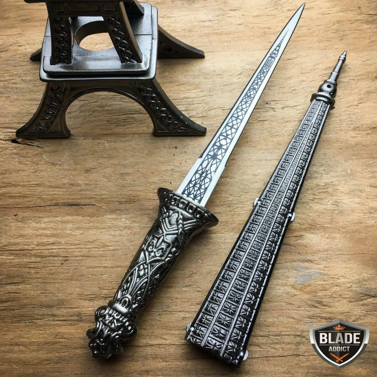 10" Eiffel Tower Letter Opener Blade Dagger Executive Knife Statue 4 10" Eiffel Tower Letter Opener Blade Dagger Executive Knife Statue - Image 2
